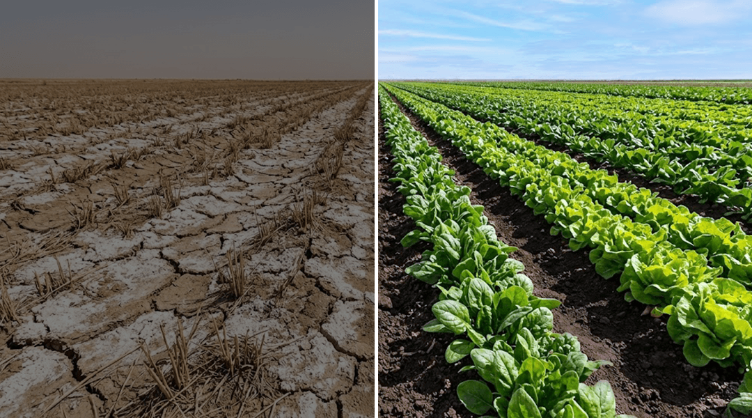 Saline-alkali land vs farmland